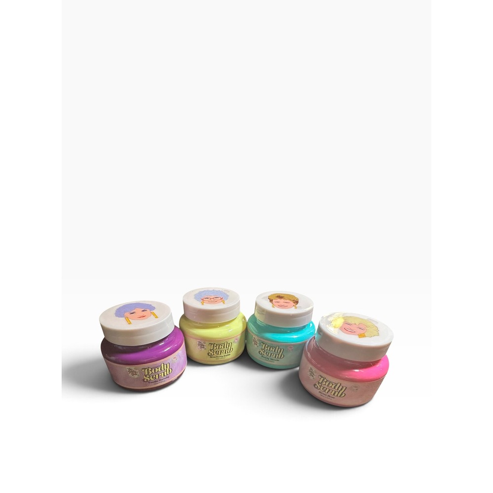 Golden Girls Body Scrub Set of 4 Strawberry Peachy Vanilla Sweet Rose 3.38oz - Picture 3 of 5